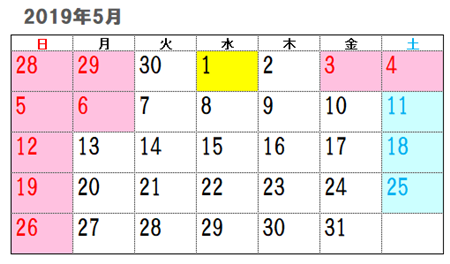 2019年改元記念日